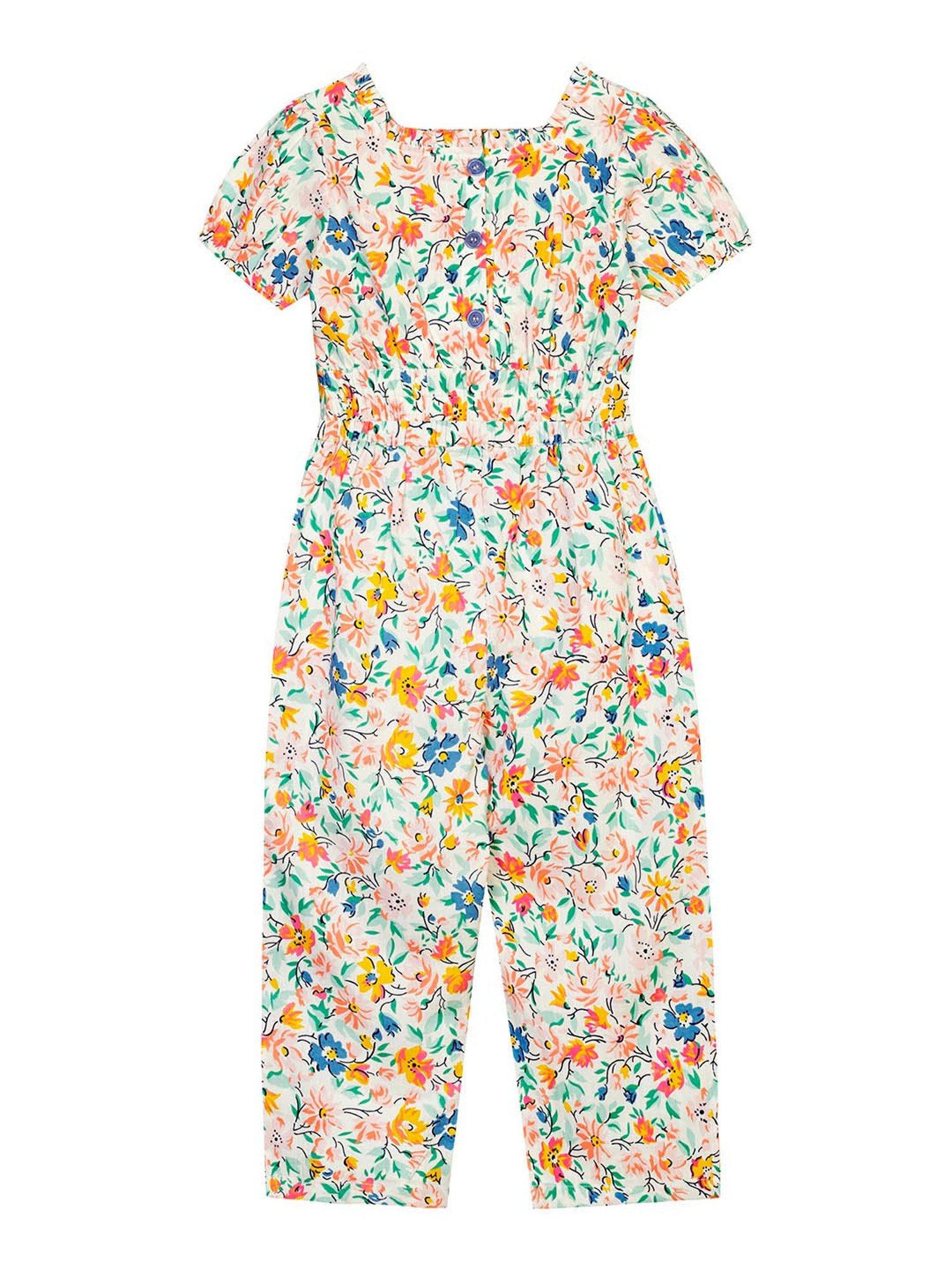 Budding Bees Kids Multicolor Floral Print Jumpsuit