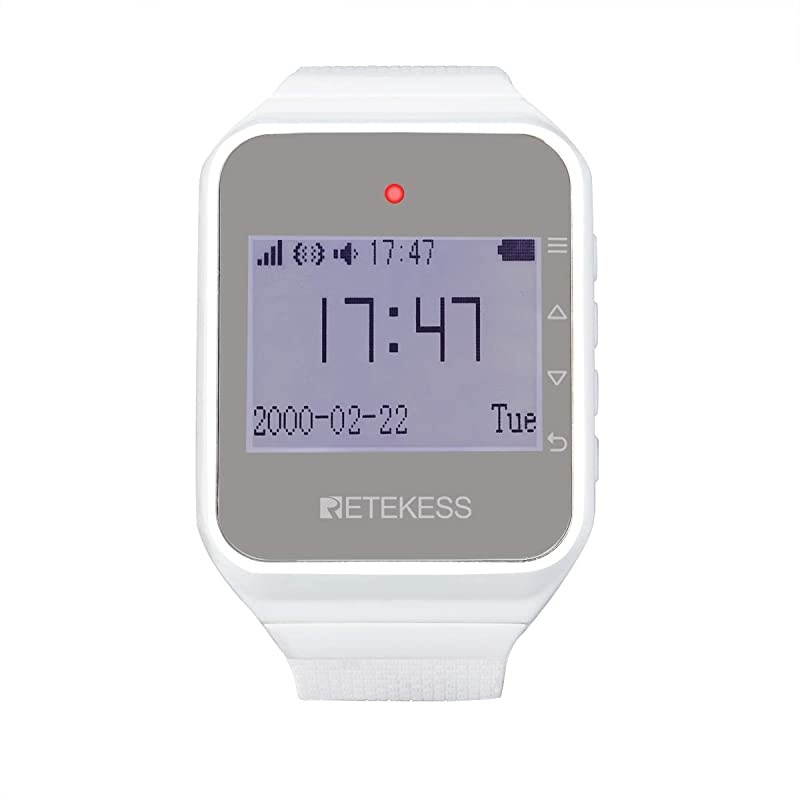 TD108 Caregiver Pager,Restaurant Pager,Standby 72 Hours,English Spanish Italian,Low Power Reminder,Alert Watch for Hospital,Clinic,Cafe,Hotel