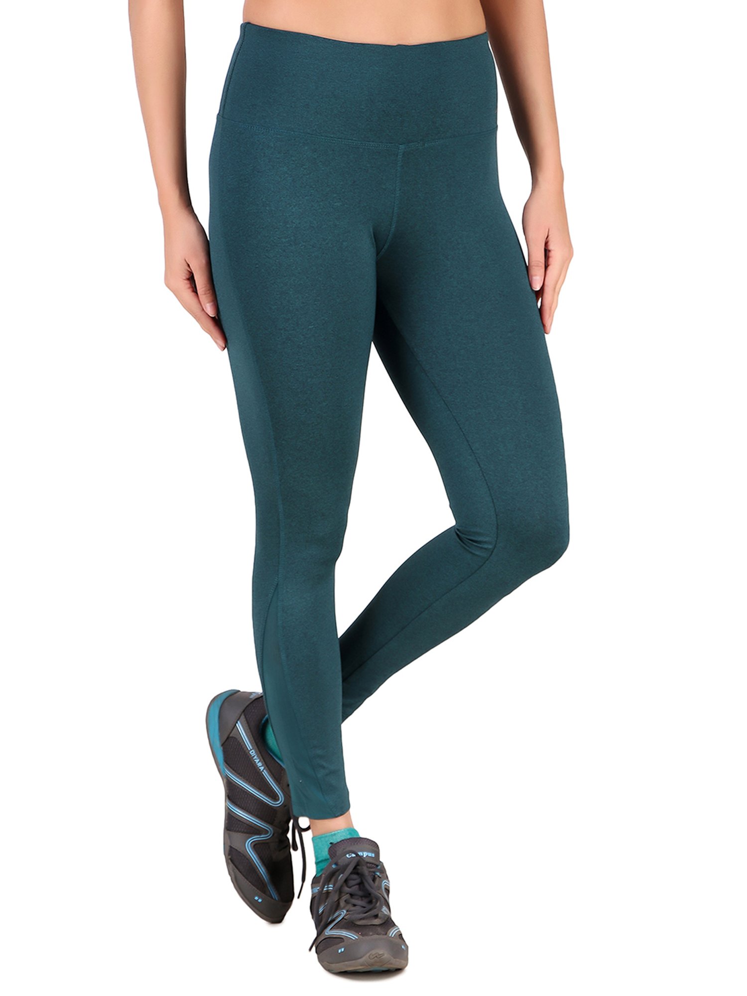 Vector X Green Regular Fit High Rise Tights