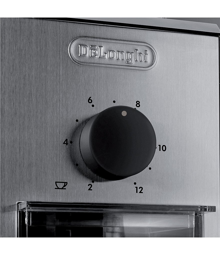 DeLonghi Black and Stainless Steel 4.2 oz Conical Burr Grinder