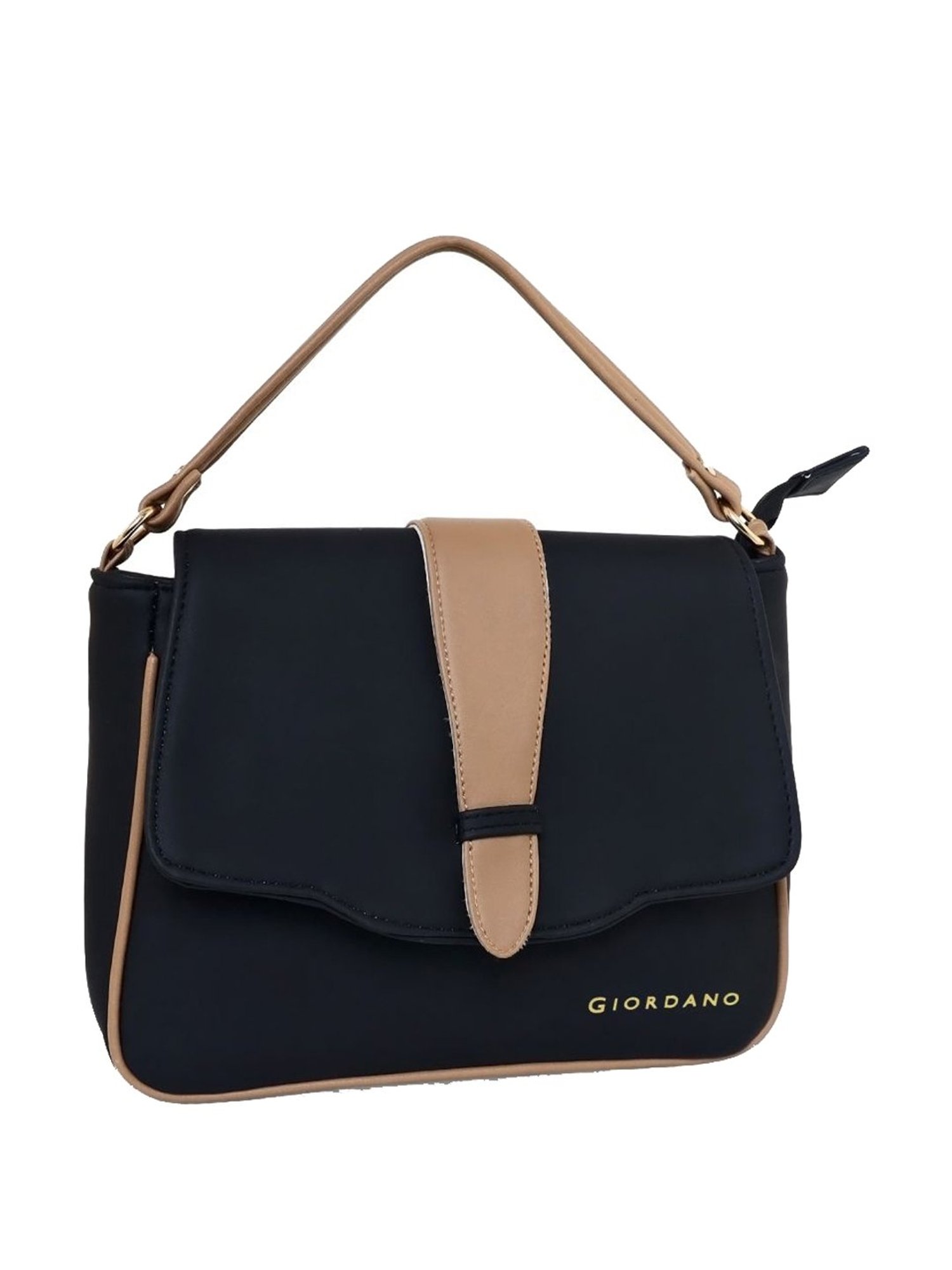 Giordano Black Solid Large Sling Handbag