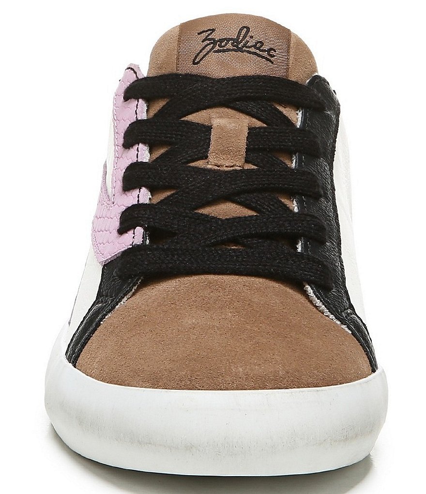 Kendall + Kylie Women's Anthracite Leopard EZORA 2.0 Low Top Lace Up Multi Sneakers