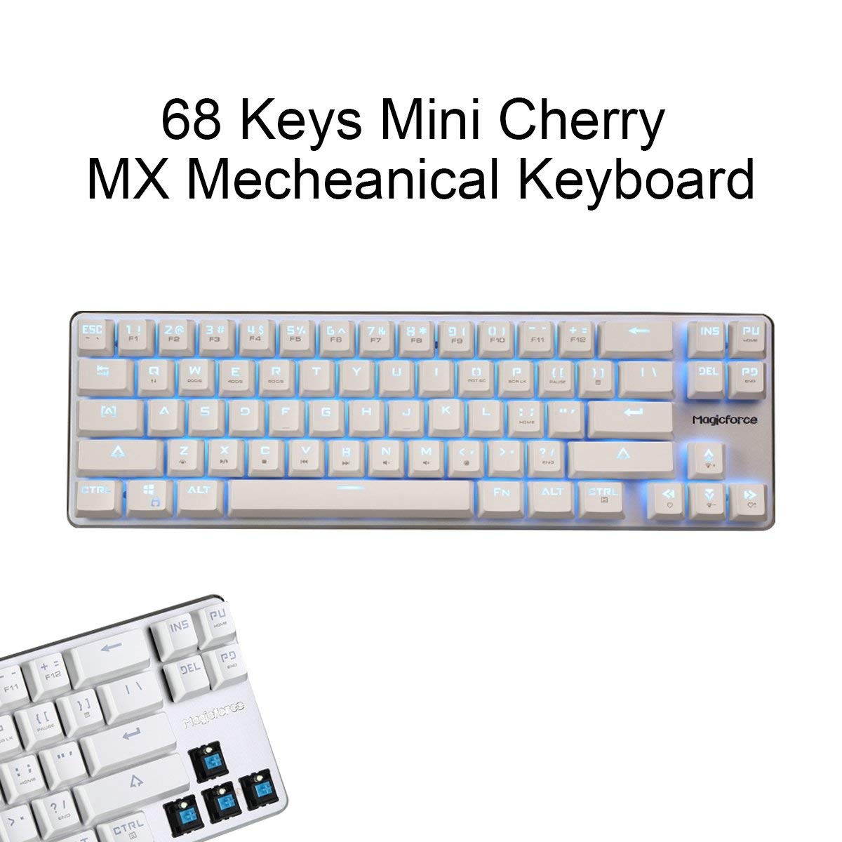 Glorious Modular Mechanical Gaming Keyboard (GMMK)- Barebone Edition (DIY Assembly Required) (Full Size, Black) + Glorious Black Aura Keycaps (Bundle)