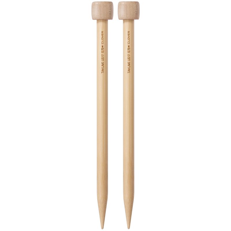 Takumi Bamboo Single Point Knitting Needles 10"-Size 17/12.75mm
