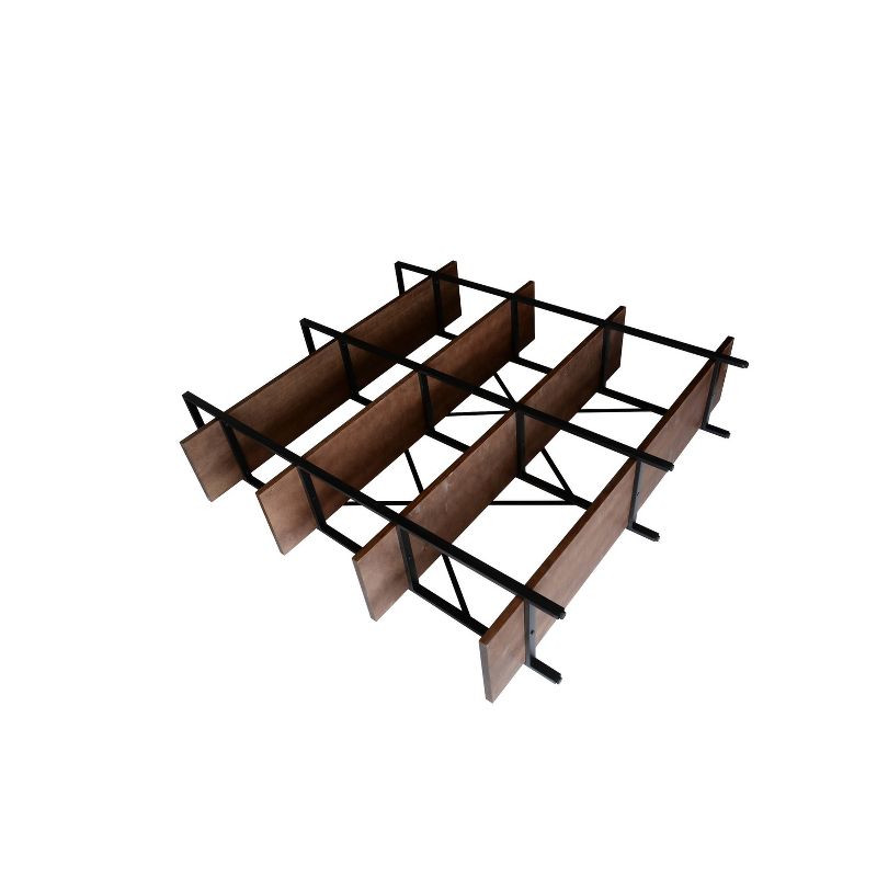 64" Pomeroy 4 Shelf Double Etagere Bookshelf Walnut Brown - Summerland Home