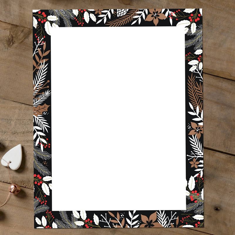 40pk Foil Holly Letterhead