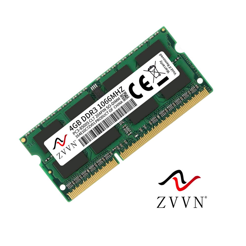 ZVVN 16GB Kit (4x 4GB) 204-Pin DDR3 SO-DIMM DDR3 1066 (PC3 8500) Laptop Notebook Memory Model 3S4E10C7ZV04
