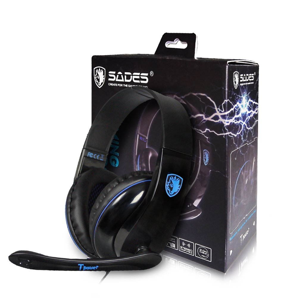 SADES TPOWER 3.5mm Stereo Gaming Headset with Microphone,High Sensitivity Volume Control for Desktop,IPAD,Iphone3/4/5/6/6s plus andriod devices