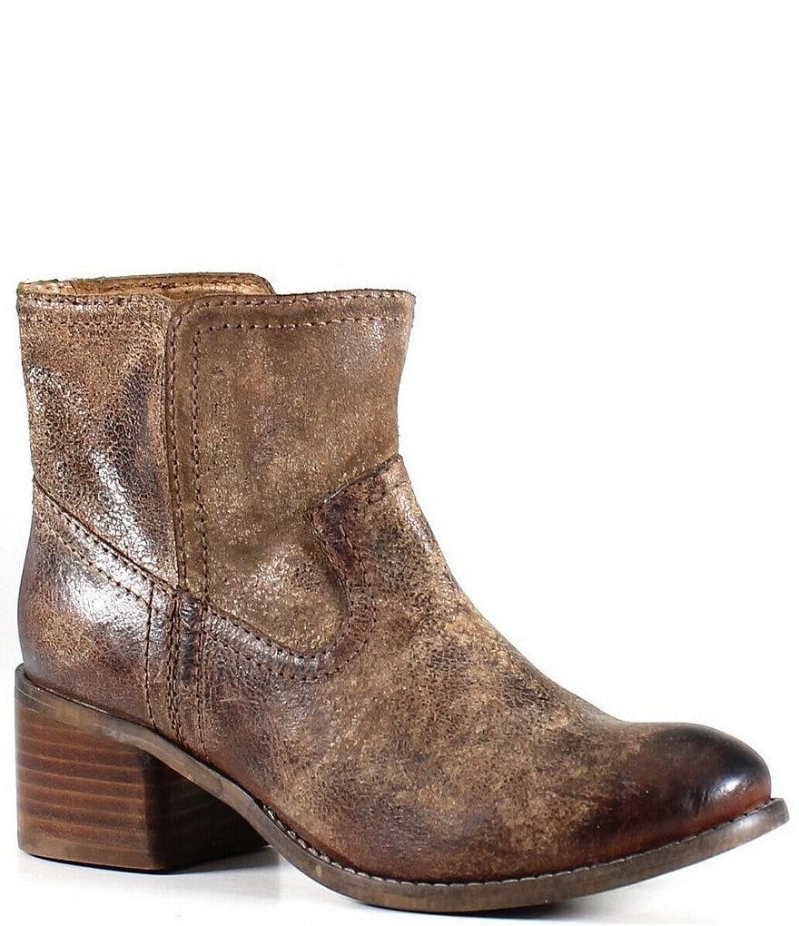 Diba True Walnut Grove Distressed Leather Western Booties