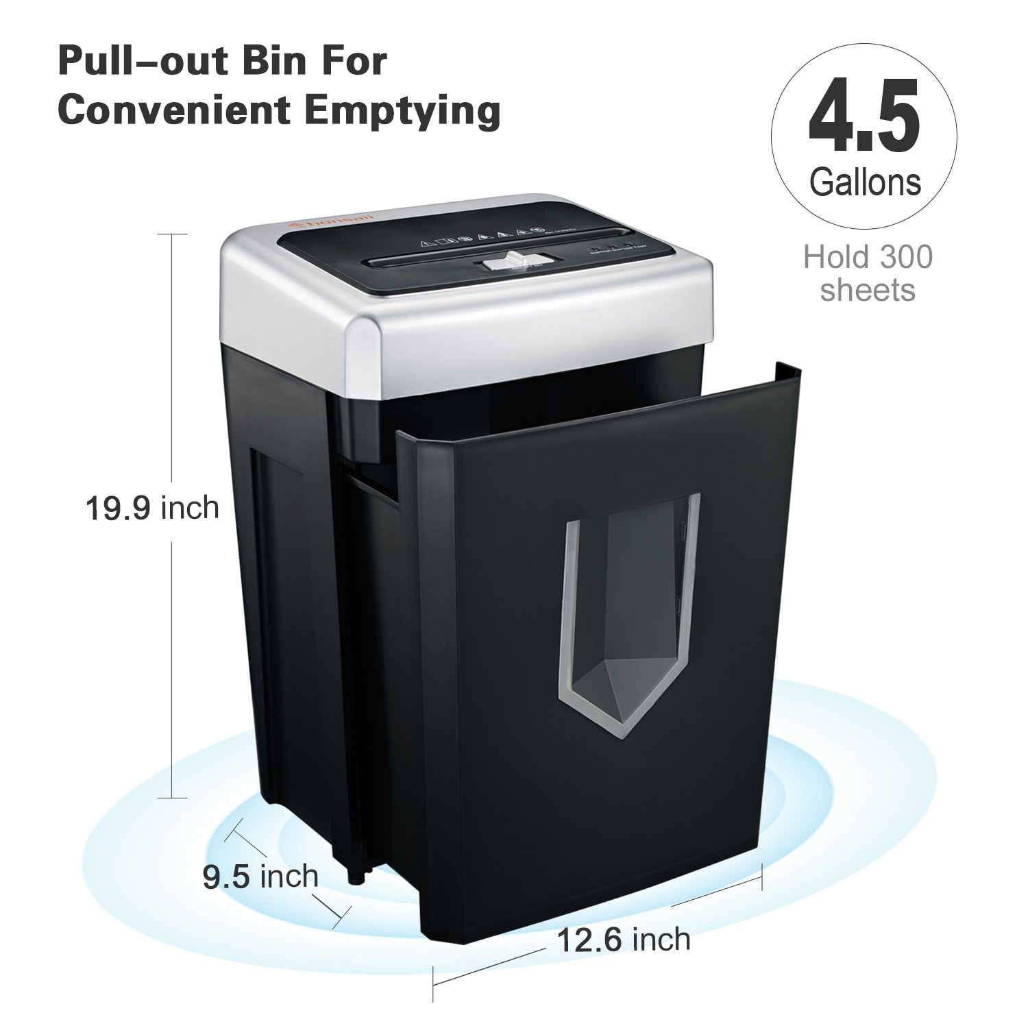 Bonsaii 14-Sheet Cross-Cut Heavy Duty Paper Shredder, 30-Minute Continuous Running Time, Credit Card/Staples Shredders for Office, Quiet Shredding Machine with Jam Proof System (C169-B)