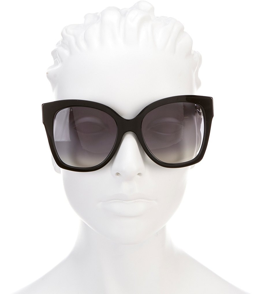 Gucci Tricolour Hinge Polished Square Sunglasses