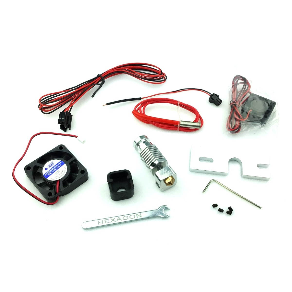 RepRapDiscount Hexagon All Metal Hot End Kit - 2.85mm, 24V