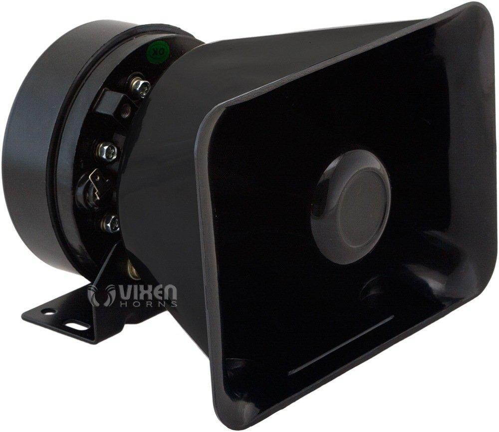 Vixen Horns Loud 100W Alarm Siren/PA/Public Address Speaker Black VXS9118