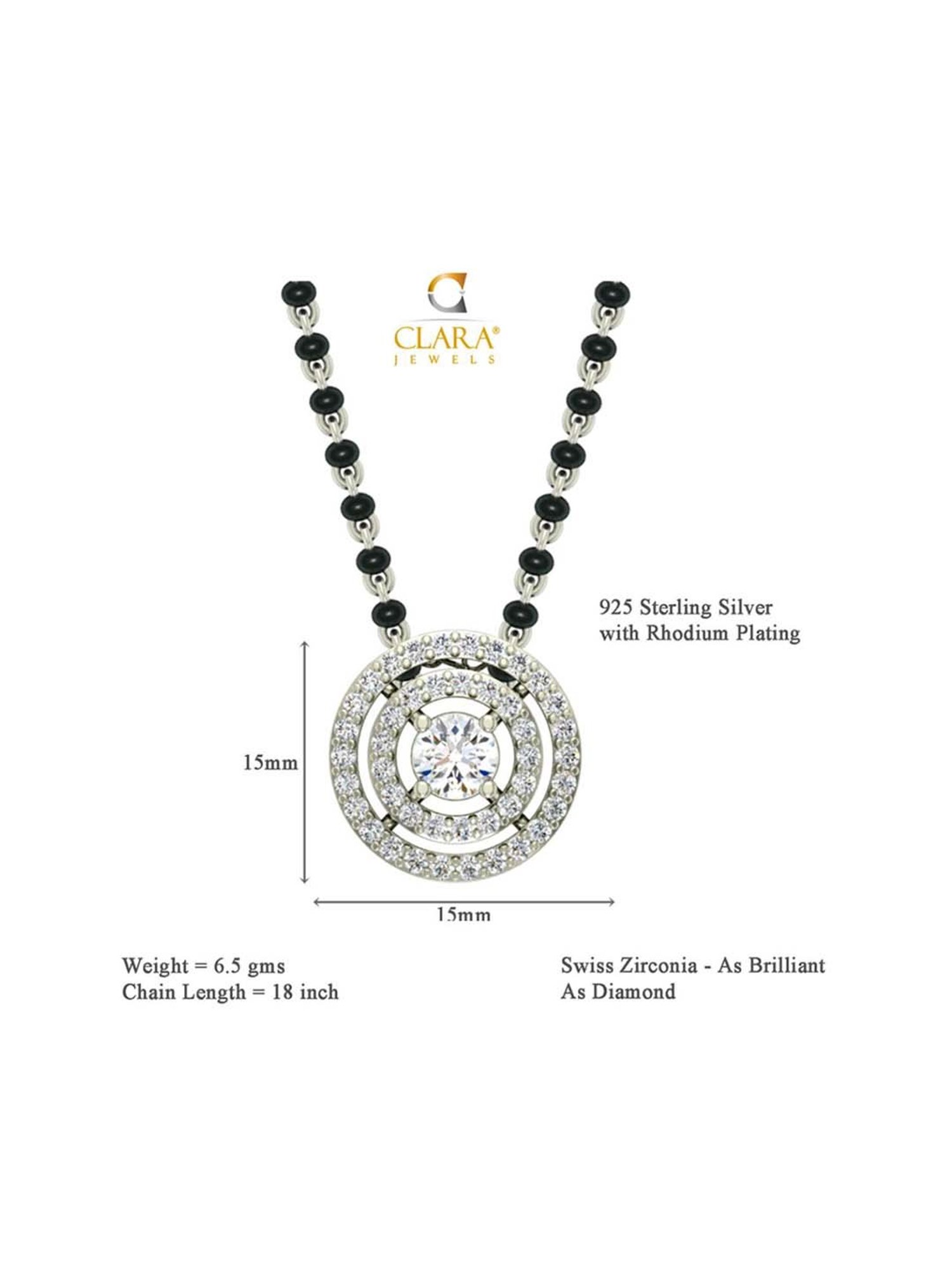 Clara Halo 92.5 Sterling Silver Mangalsutra