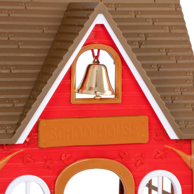 Li'l Woodzeez Toy School with Miniature Figurine 8pc - Woodland Schoolhouse Playset