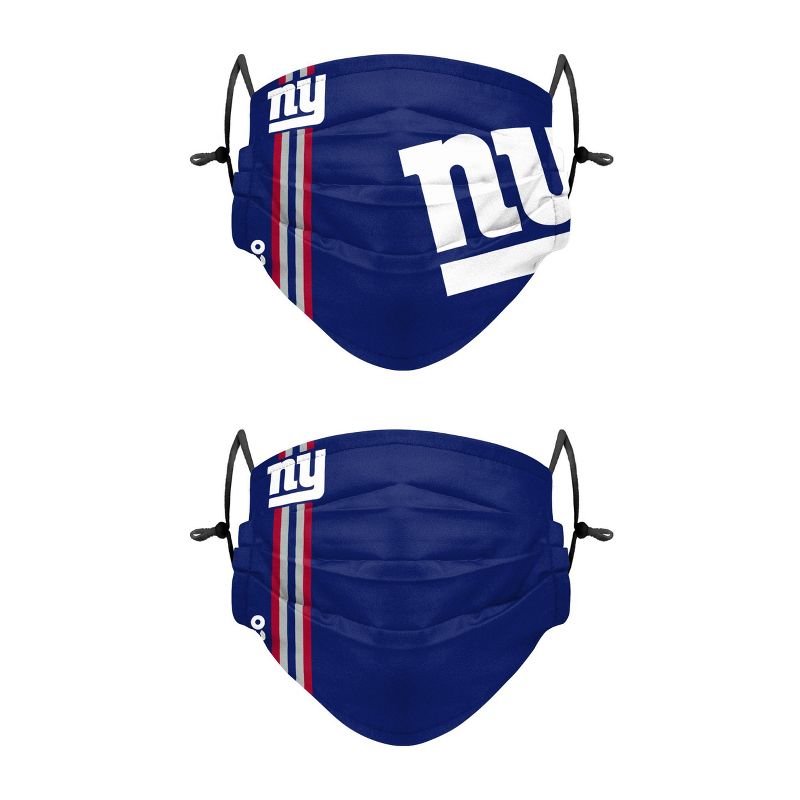 NFL New York Giants Youth Gameday Adjustable Face Covering - 2pk