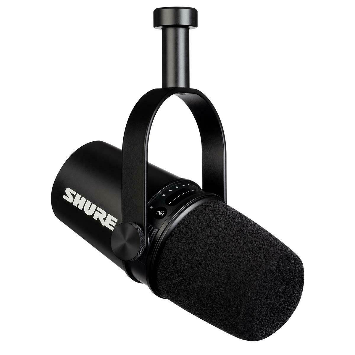 Shure MV7 Dynamic Unidirectional Dual XLR/USB Podcasting Microphone, Black #MV7K