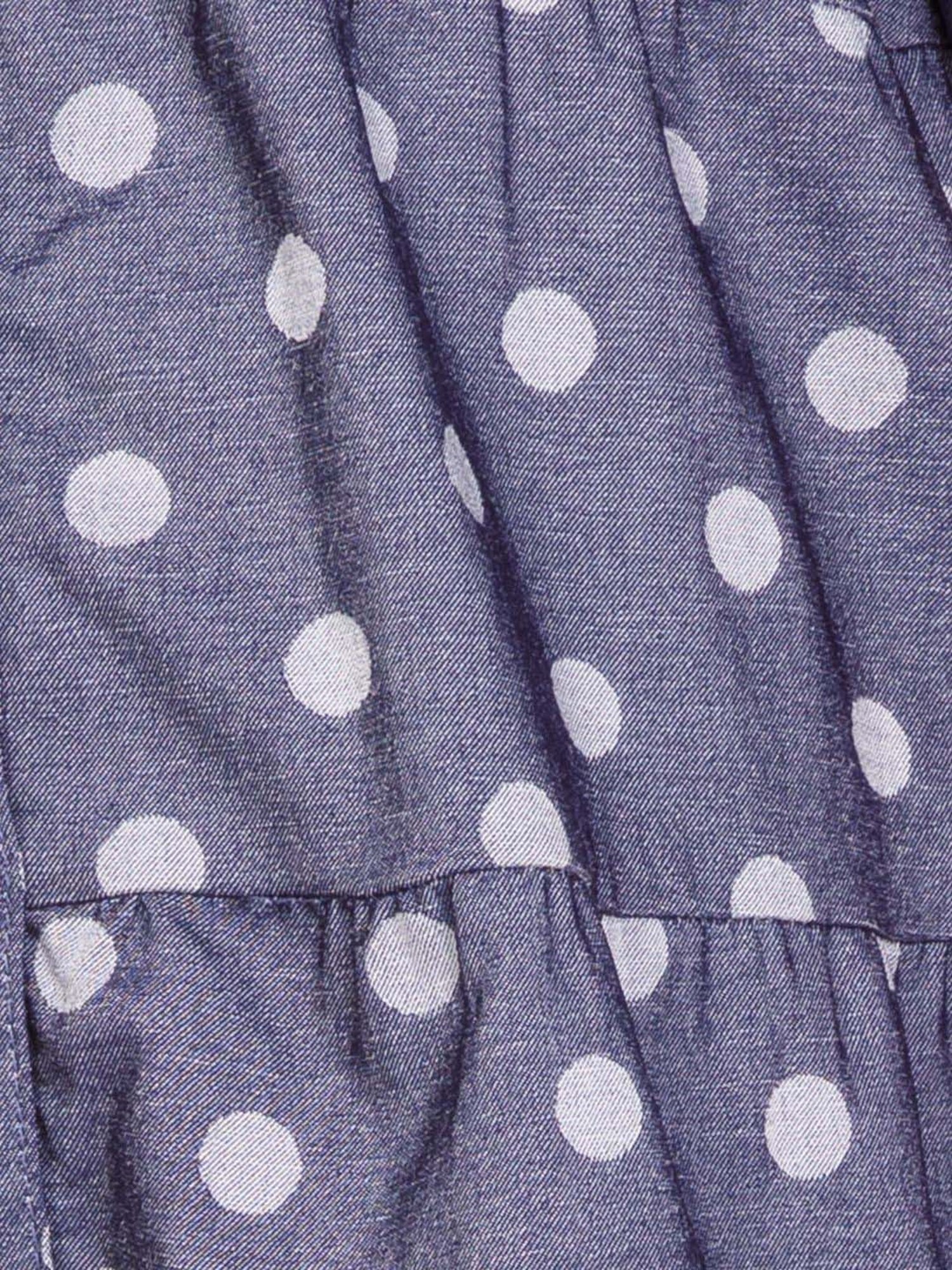 Peppermint Girls Navy Blue Cotton Printed Dress