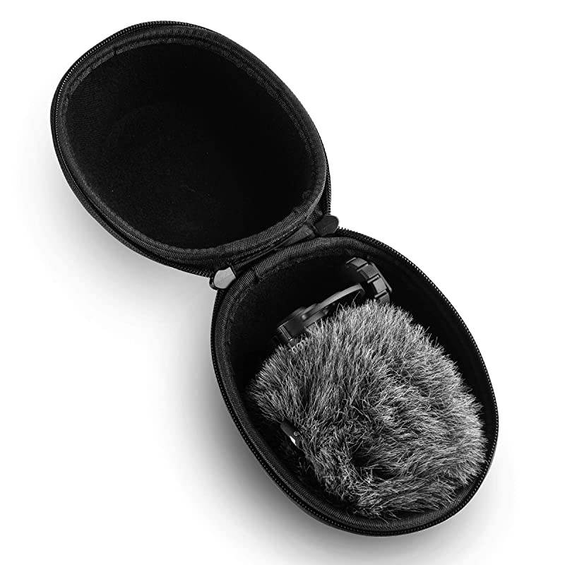 Hard Case Fits Rode Video Mic with Rycote Lyre Shock Mount and Deluxe Furry Windshield