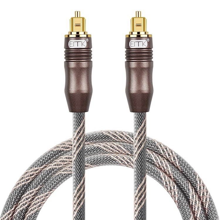 20m EMK OD6.0mm Toslink Square Port to Square Port TV Digital Audio Optical Fiber Connecting Cable