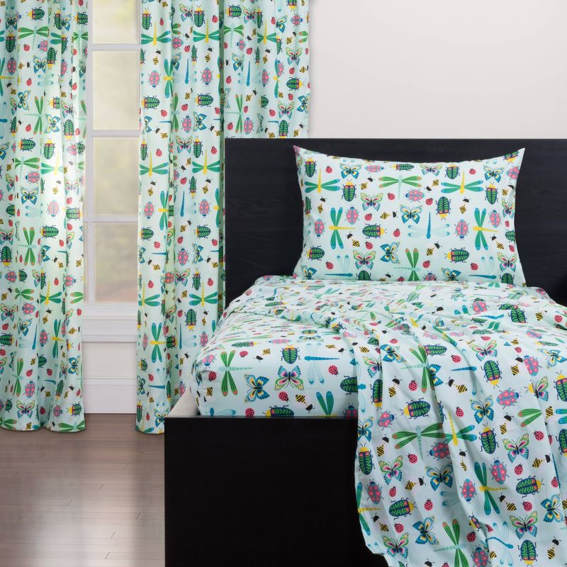 Snug As A Bug Rod Pocket Curtain Panel Green - Highlights