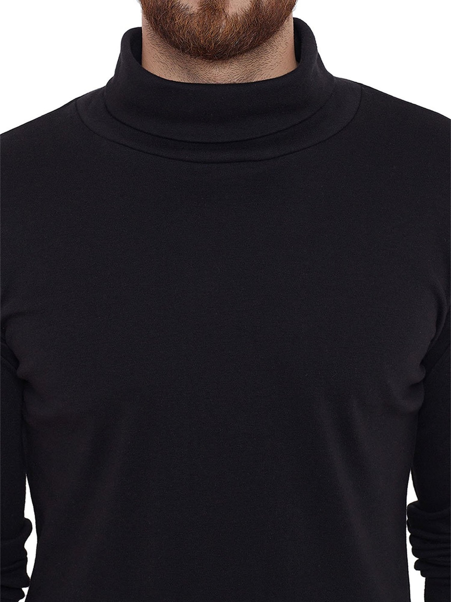 Hypernation Black High Neck T-Shirt