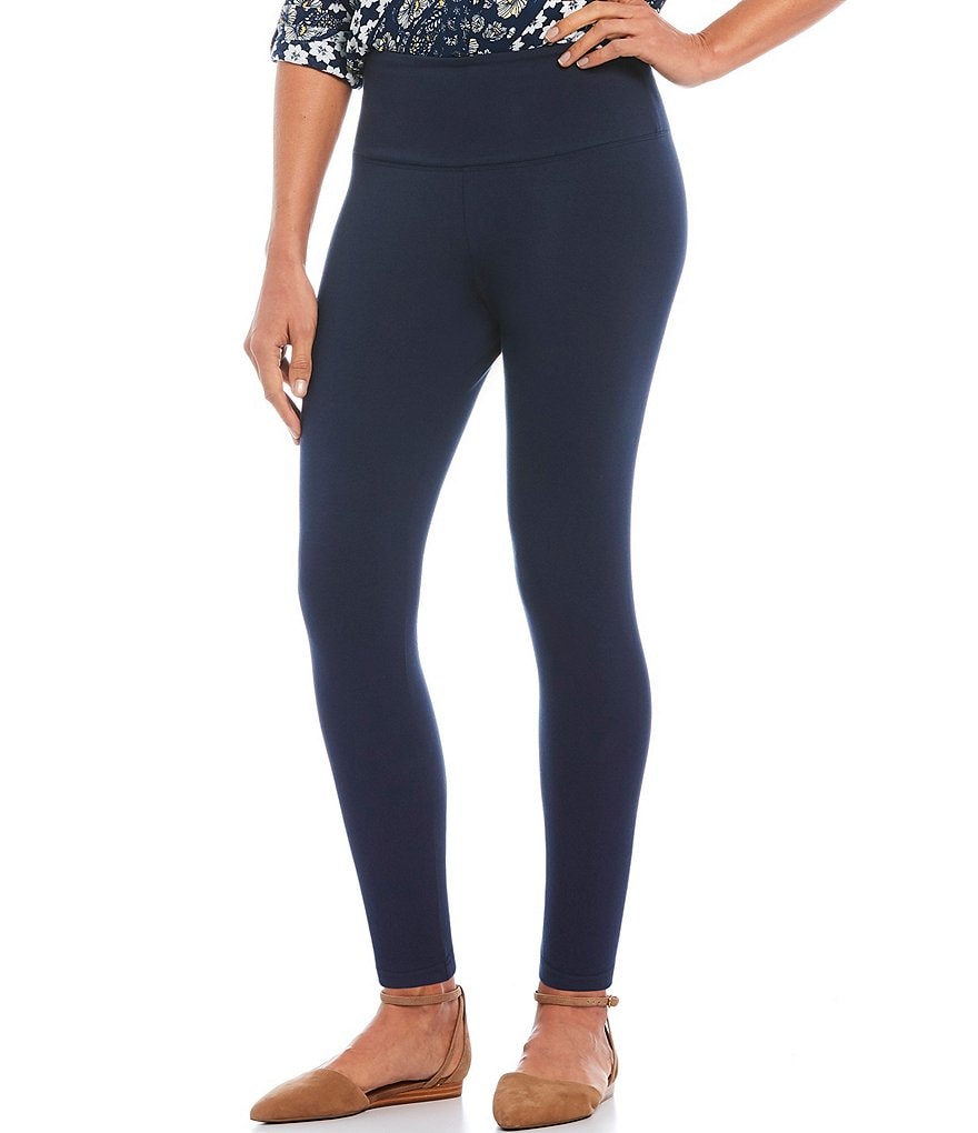 Intro Petite Size Bella Solid Double Knit Slim Her Leggings