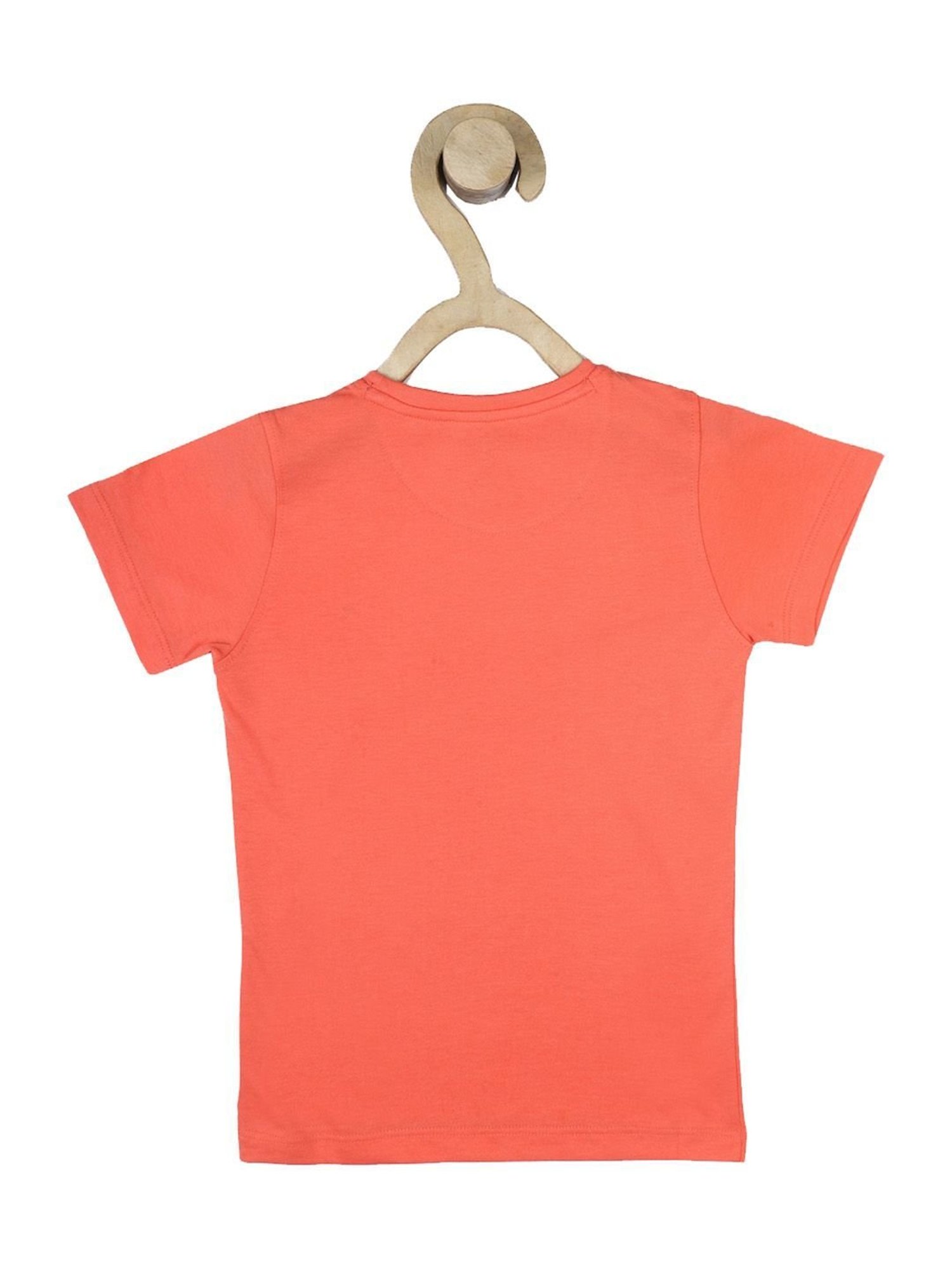 Allen Solly Junior Peach Cotton Graphic T-Shirt