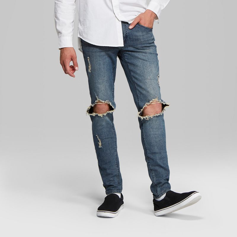 American Eagle Blue Cotton Regular Fit Jeans