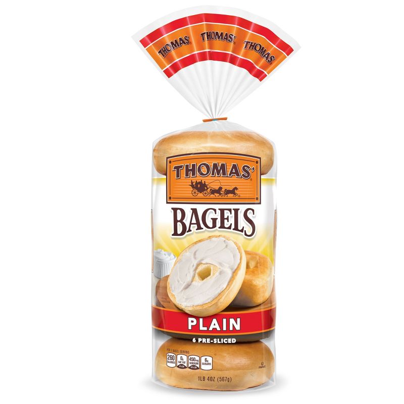 Thomas' Plain Bagels - 20oz/6ct