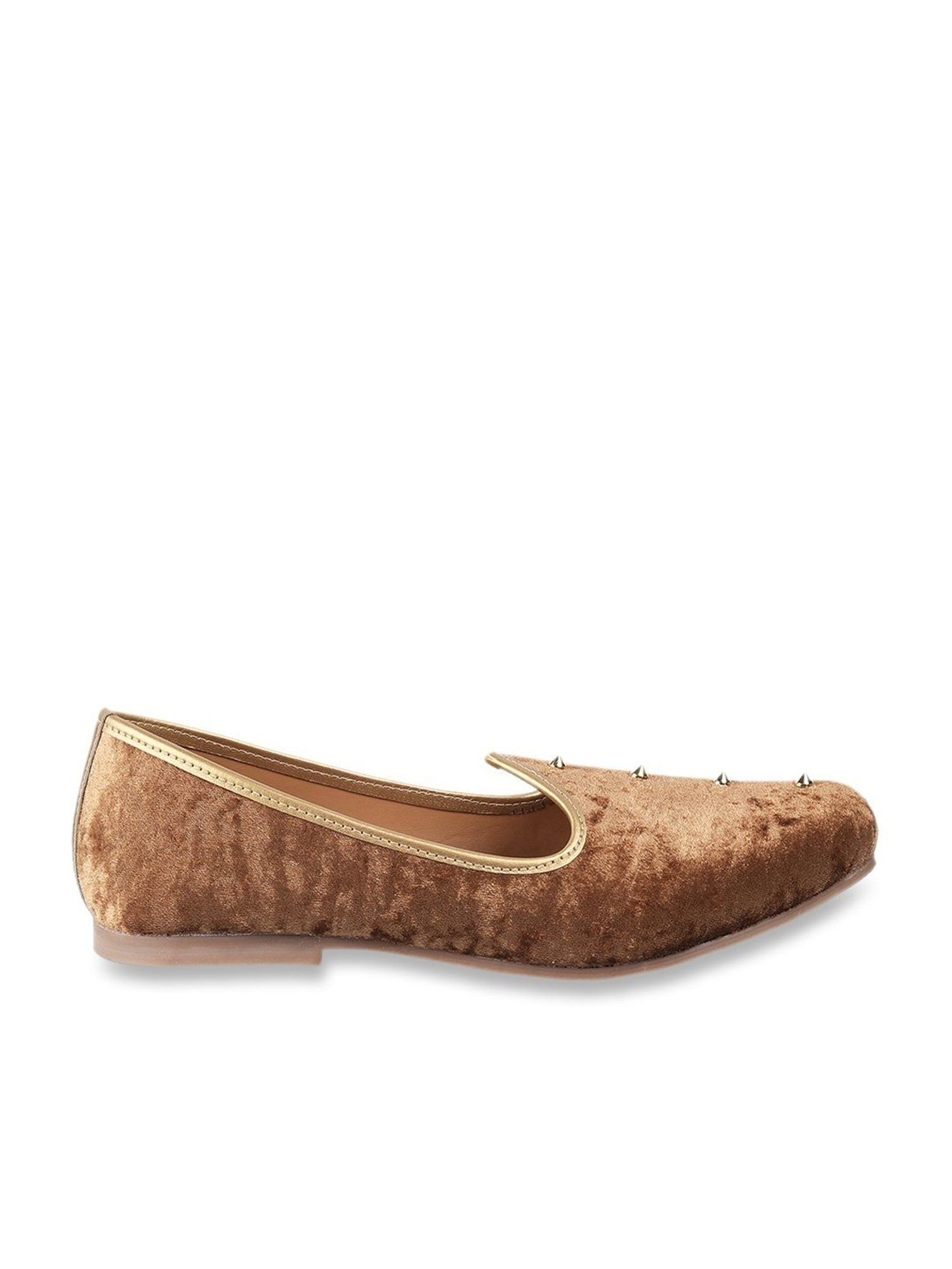 Mochi Men's Brown Ethnic Juttis