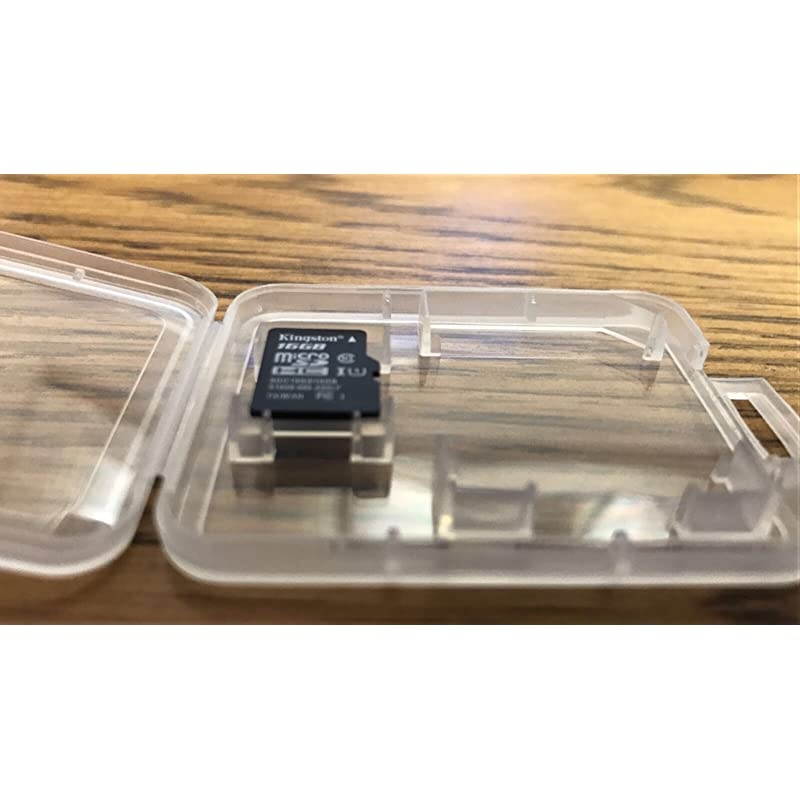 Collection 20 Pack of Clear Plastic SDSDHCSDXCMicroSDMicroSDHCMicroSDXC Memory Card Case Holder for SanDiskKingstonTranscendSamsung Memory Card Case Only Memory Card Not Included