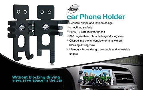 Steelcraft Car Phone Holder Mount Universal Cell Silicon Holder Car Cradle Black Fit for 5.5'' to 6.5" All Smartphones (Include Apple iPhone, Samsung, HTC, Huawei) and GPS Devices