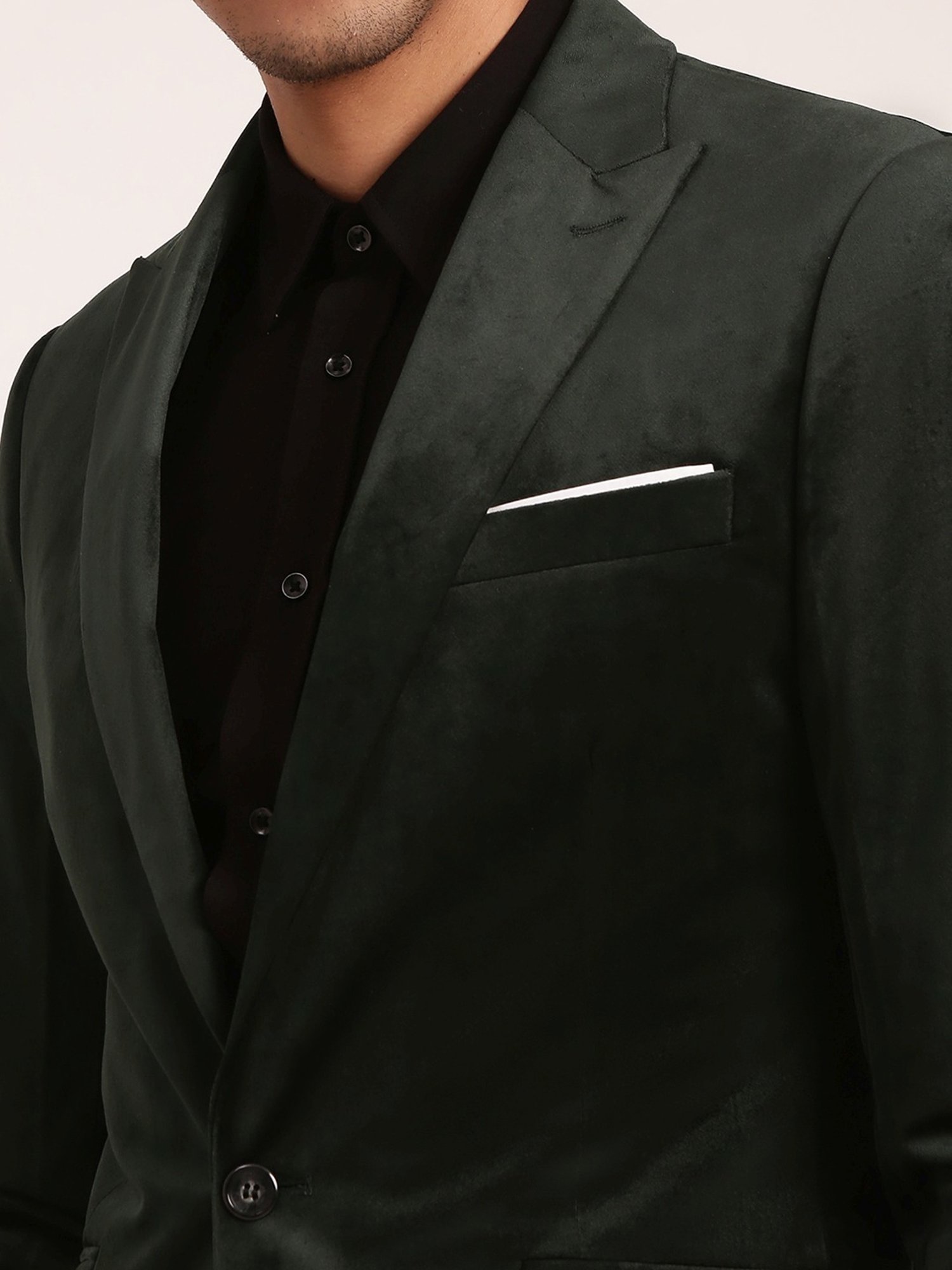 Lindbergh Dark Green Slim Fit Blazer