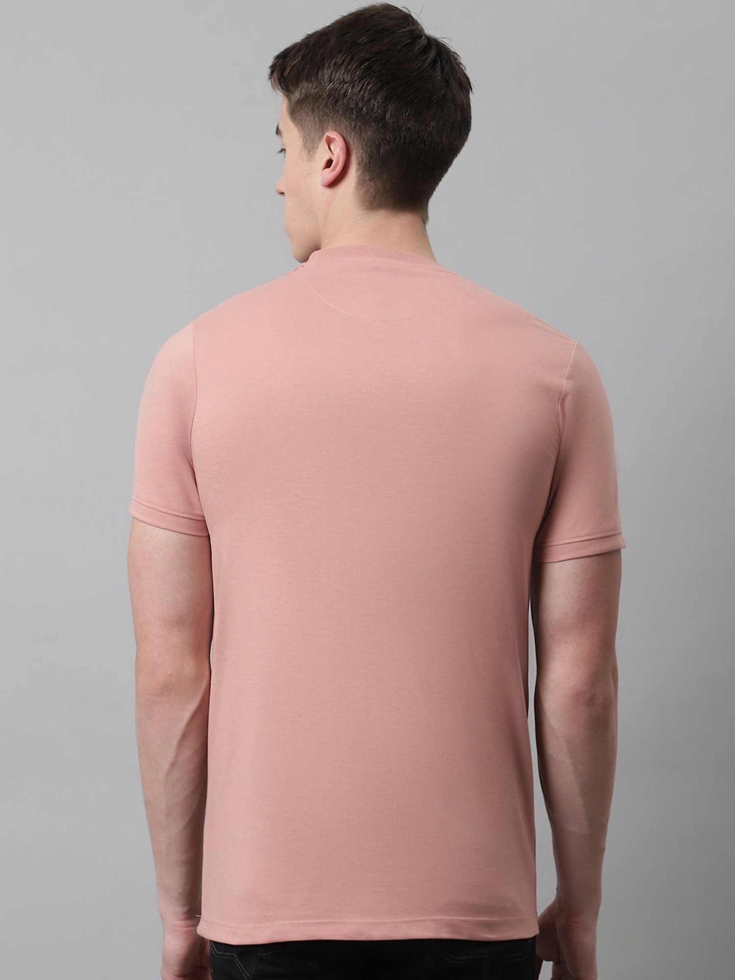 Venitian- Forbidden Clothing Peach Slim Fit Printed T-Shirt