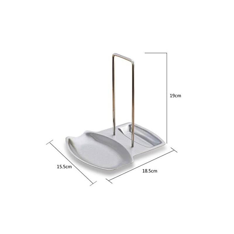 Lid and Spoon Rest, Utensils Lid Holder Spoon Holder Lid Rest Lid Shelf Kitchen Utensils Holders Stainless Steel Pan Pot Cover Lid Rack Stand (Stainless Steel)
