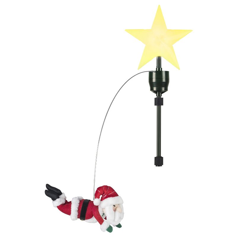 Mr. Christmas Animated Rotating Christmas Tree Topper - Flying Santa