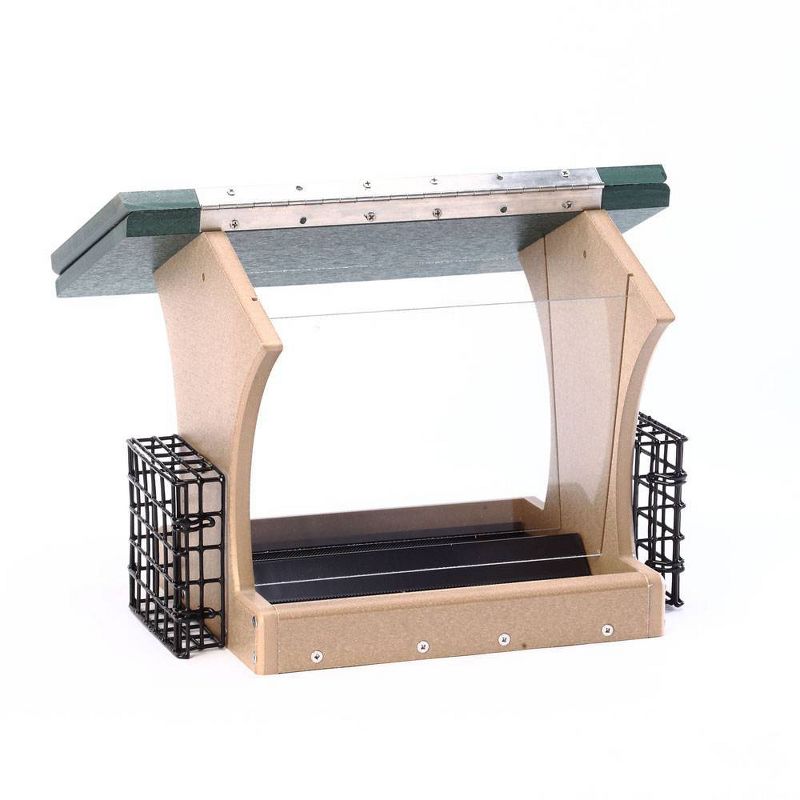 Birds Choice 7qt 2-Sided Hopper with Suet Baskets Bird Feeder