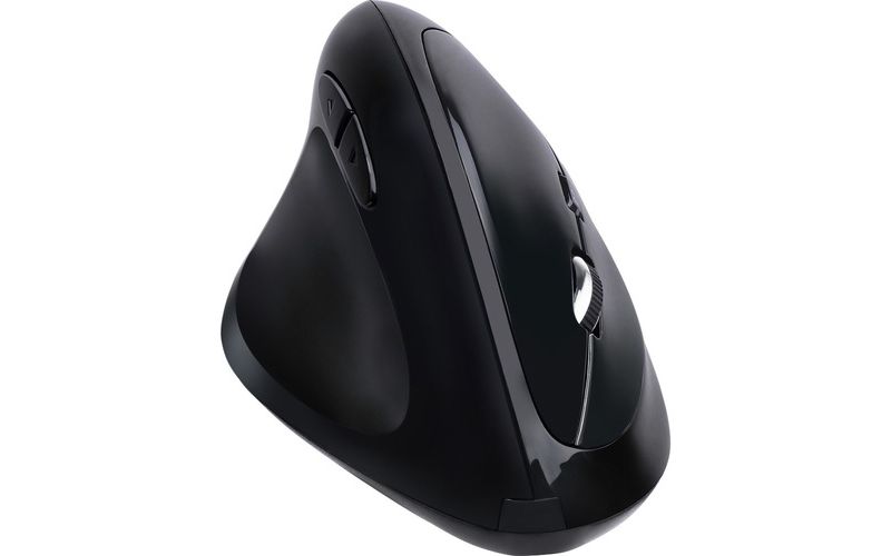 Adesso iMouse E70 - 2.4 GHz Wireless Vertical Lefthanded Programmable Mouse - Optical - Wireless - Radio Frequency - USB - 4800 dpi - Scroll Wheel
