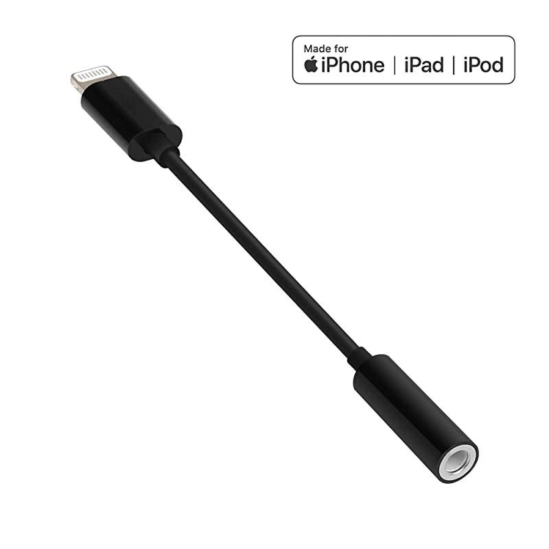 to 3.5 mm Headphone Jack Adapter MFi Certified Earphone Dongle Aux Cord Earbuds Audio Cable Converter Compatible with iPhone 12 11 Pro Max iPhone X XS XR Max iPhone 8 Plus 7 Plus RA1