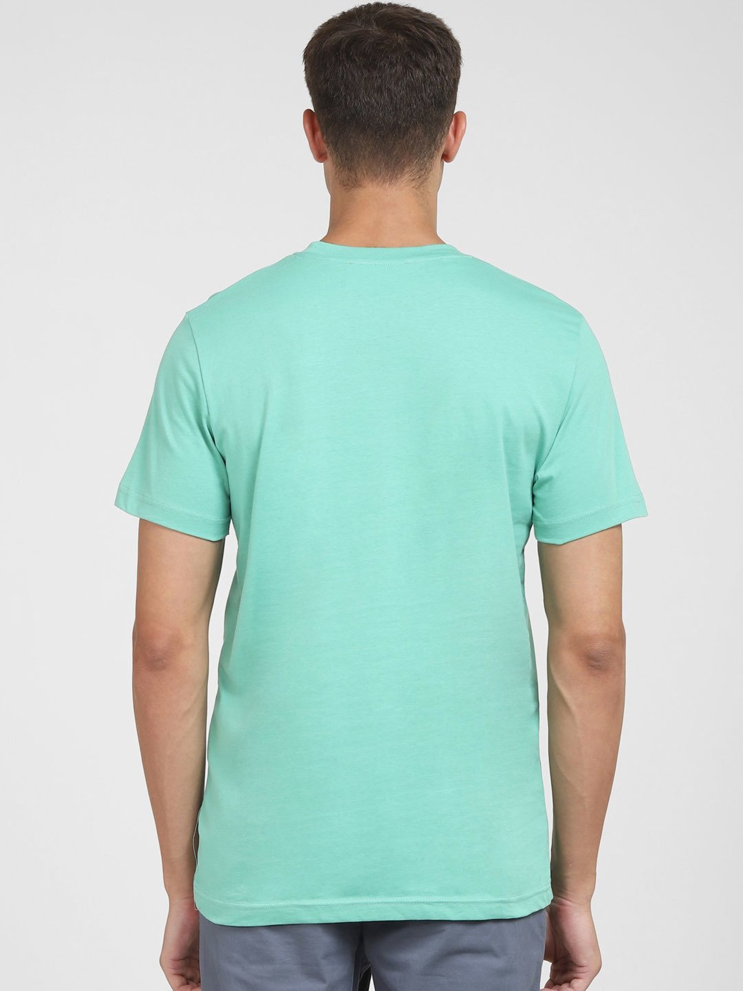 SELECTED HOMME Green Spruce Cotton Regular Fit Printed T-Shirt