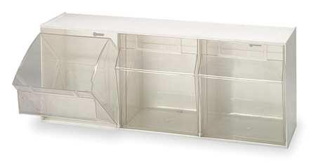 QUANTUM STORAGE SYSTEMS QTB303IV Bins, 3 Tip Out, Ivory