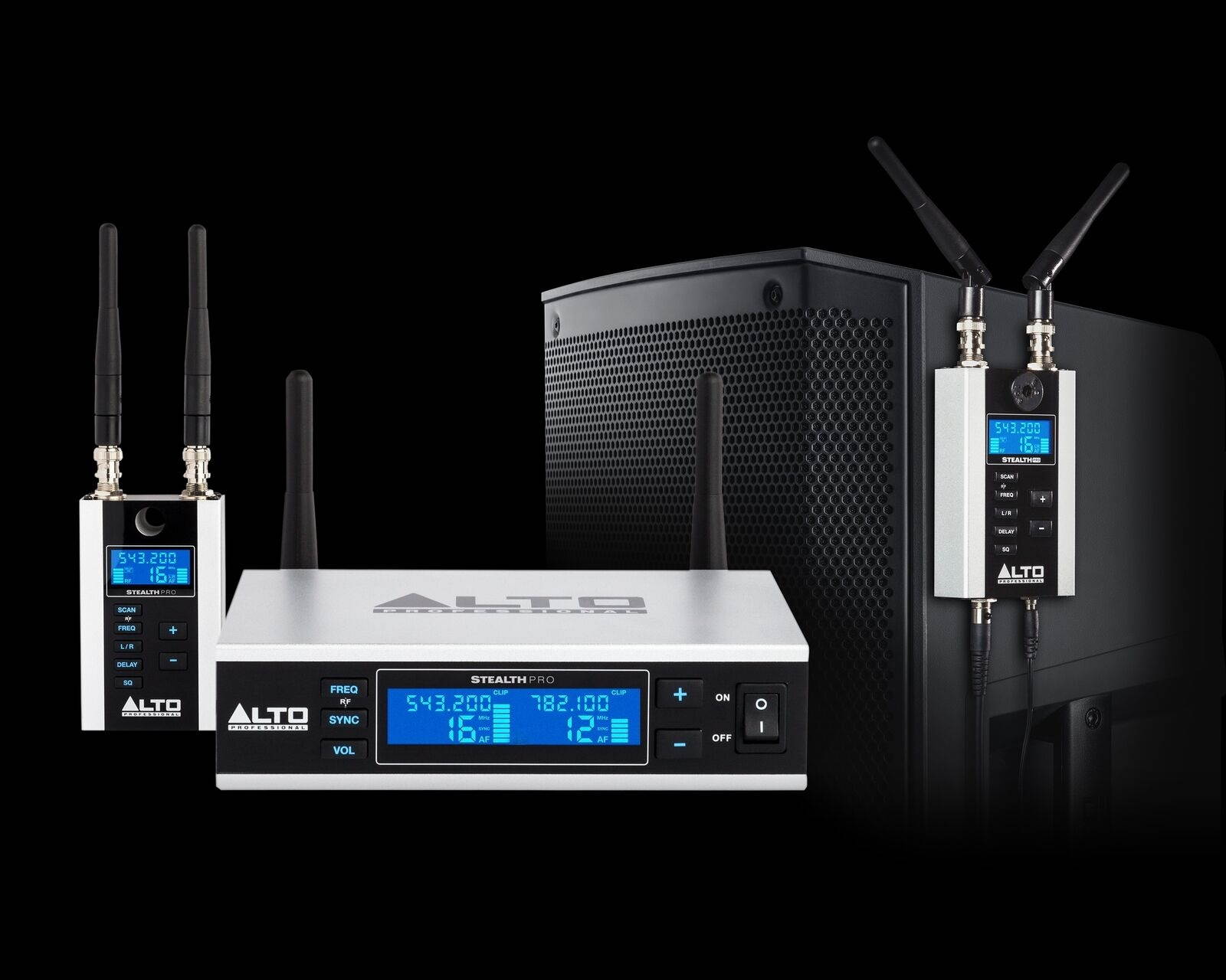 Alto Stealth Wireless Pro - 2-Channel Wireless Audio System for Active Loudspeak
