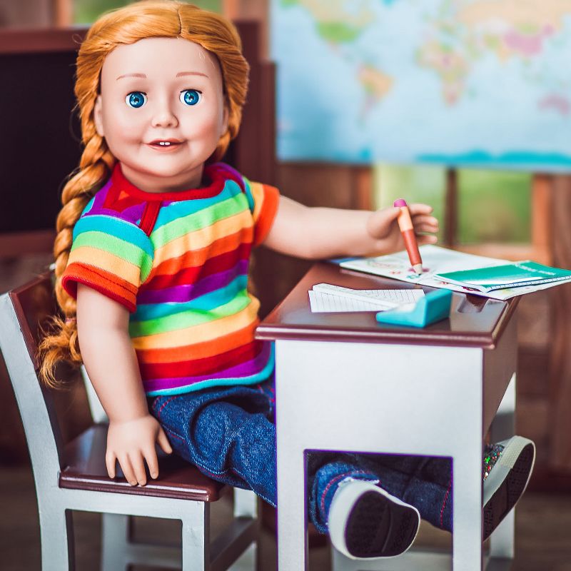 The Queen's Treasures 18 Inch Doll Clothes Accessory, Sherpa Style Boots Plus Authentic Shoe Box