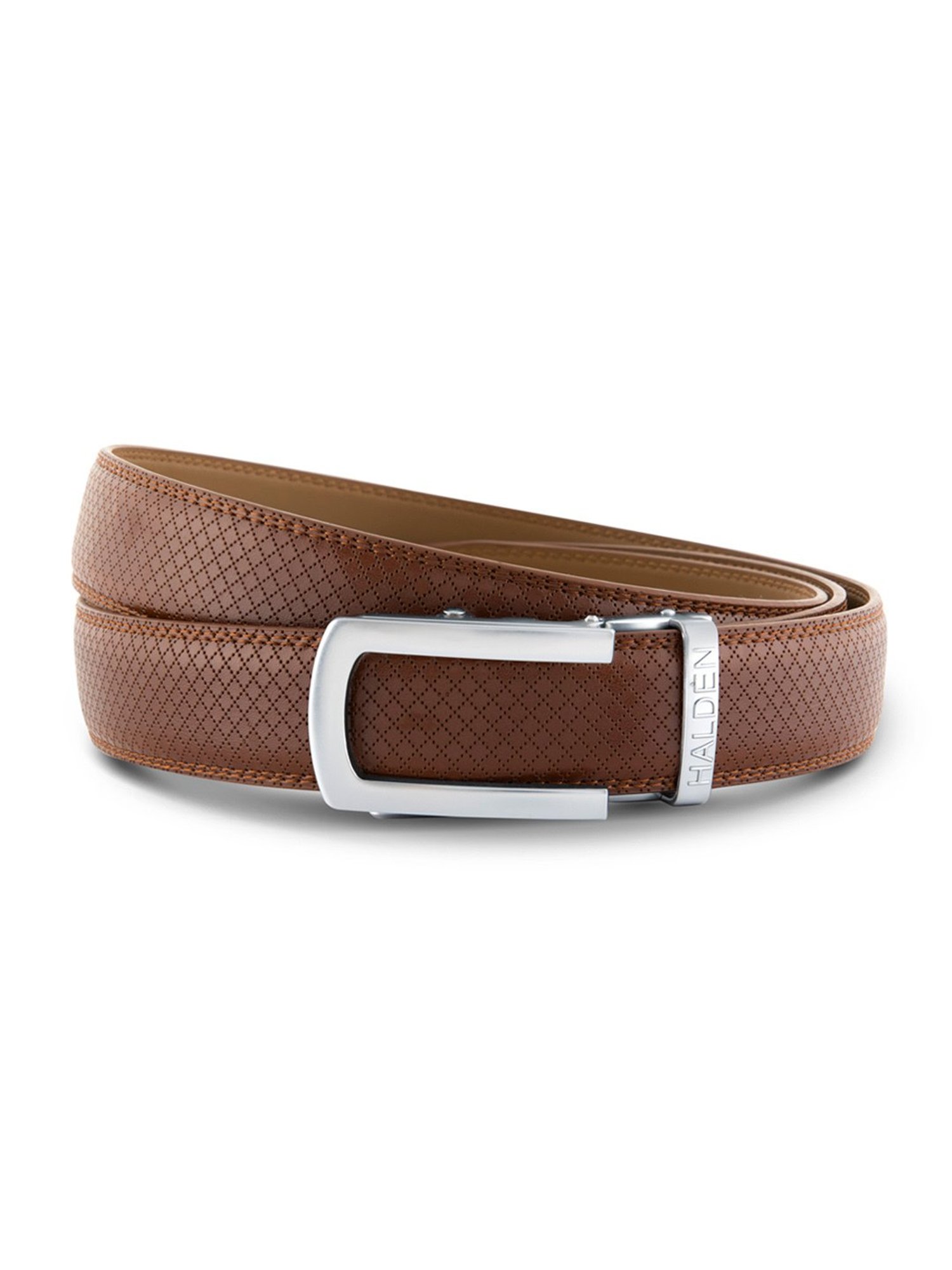 Crusset Black Leather Formal Belt for Men