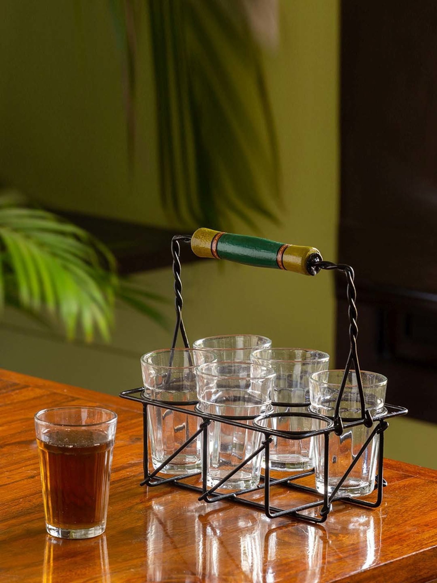 JCPL White & Red Ceramic Cup (0.18 L) - Set of 6