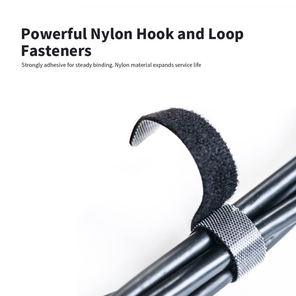 VENTION Cable Organizer Computer Wire Manager with Fastener Cable Winder with Nylon Hook and Loop Fasteners Power Cable Bind 5m/16.40ft