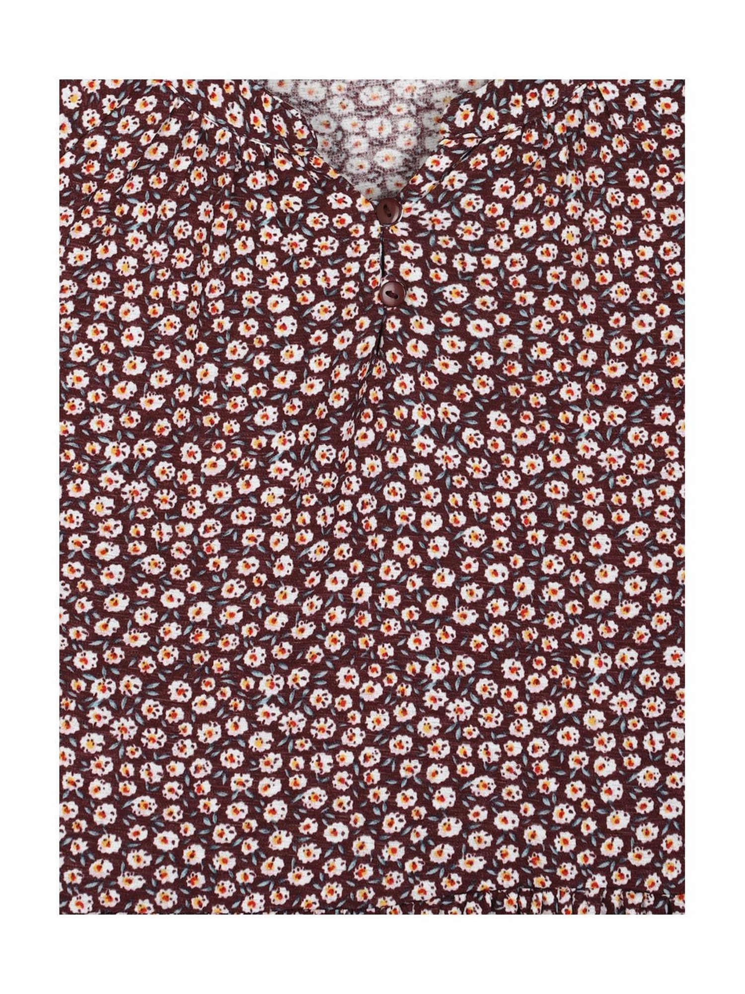 Peter England Kids Multicolor Floral Print Full Sleeves Dress