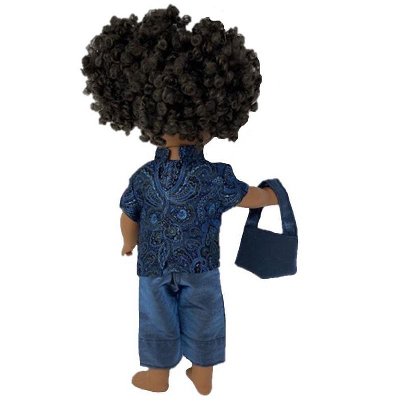 The Queen's Treasures Little House on the Prairie Green Calico Dress, Bonnet & Apron for 18" American Girl Dolls