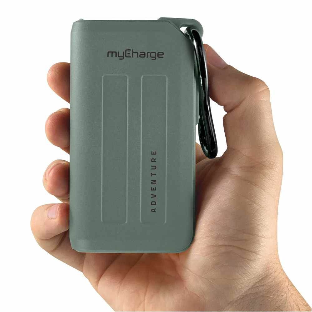 myCharge Adventure H2O Waterproof Powerbank 6700 mAh Green Batteries and Portable Power